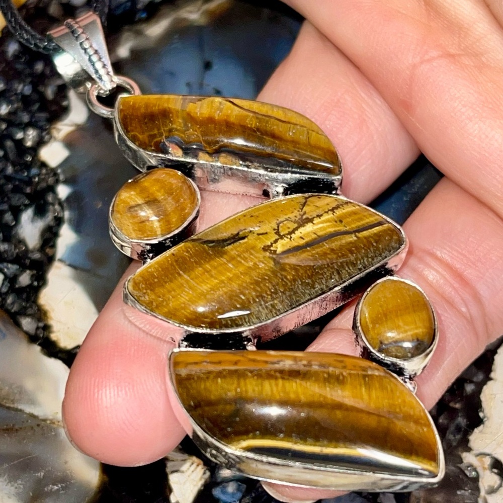 Golden Tigereye Pendant 3”